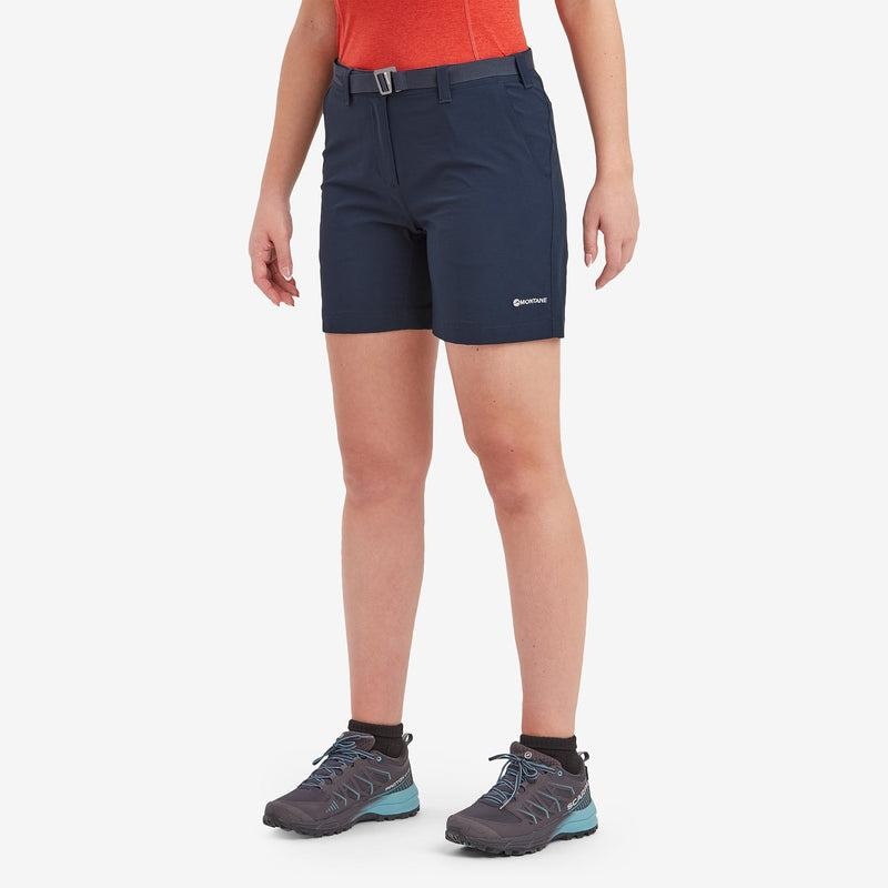 Dark Blue Women's Montane Terra Stretch Lite Shorts | BYD566VX