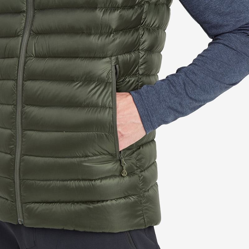 Dark Green Men's Montane Anti-Freeze Down Vest | IRX4151BT