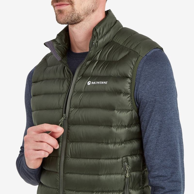 Dark Green Men's Montane Anti-Freeze Down Vest | IRX4151BT