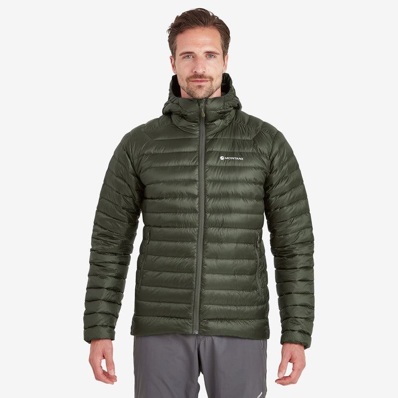 Dark Green Men's Montane Anti-Freeze Hooded Down Jackets | QZV2100LT