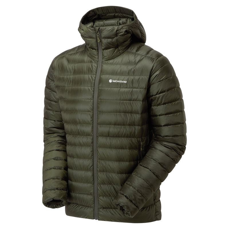 Dark Green Men's Montane Anti-Freeze Hooded Down Jackets | QZV2100LT