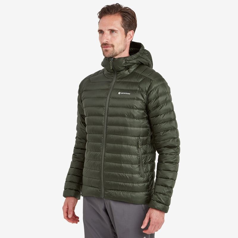 Dark Green Men's Montane Anti-Freeze Hooded Down Jackets | QZV2100LT