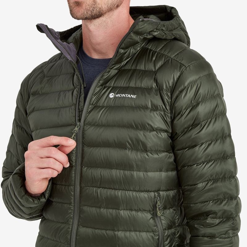 Dark Green Men's Montane Anti-Freeze Hooded Down Jackets | QZV2100LT