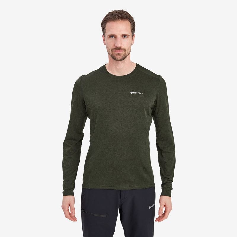 Dark Green Men's Montane Dart Long Sleeve T Shirts | EIY2019NW