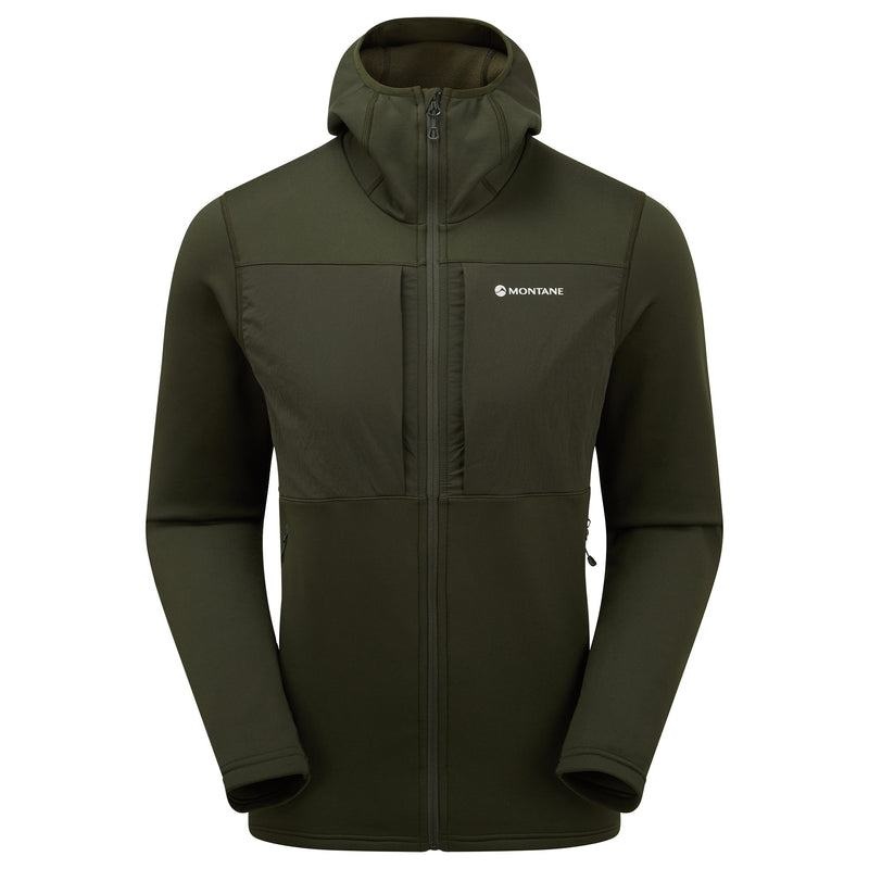 Dark Green Men\'s Montane Fury XT Hooded Fleece Jackets | ELY8349JK