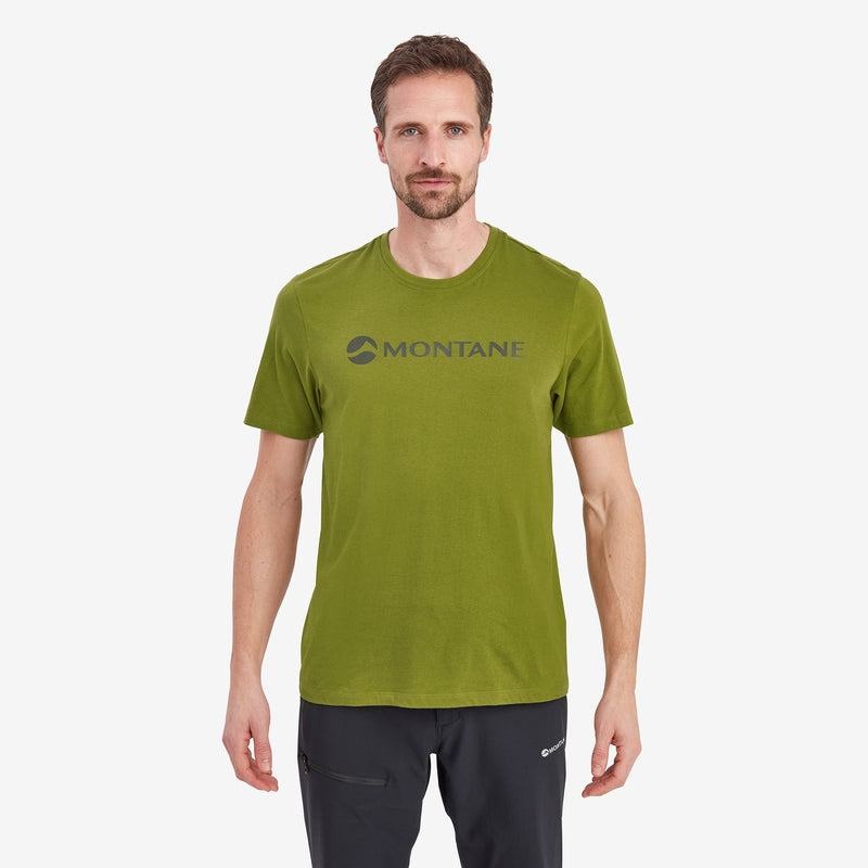 Dark Green Men's Montane Mono Logo T Shirts | JWU6854FI