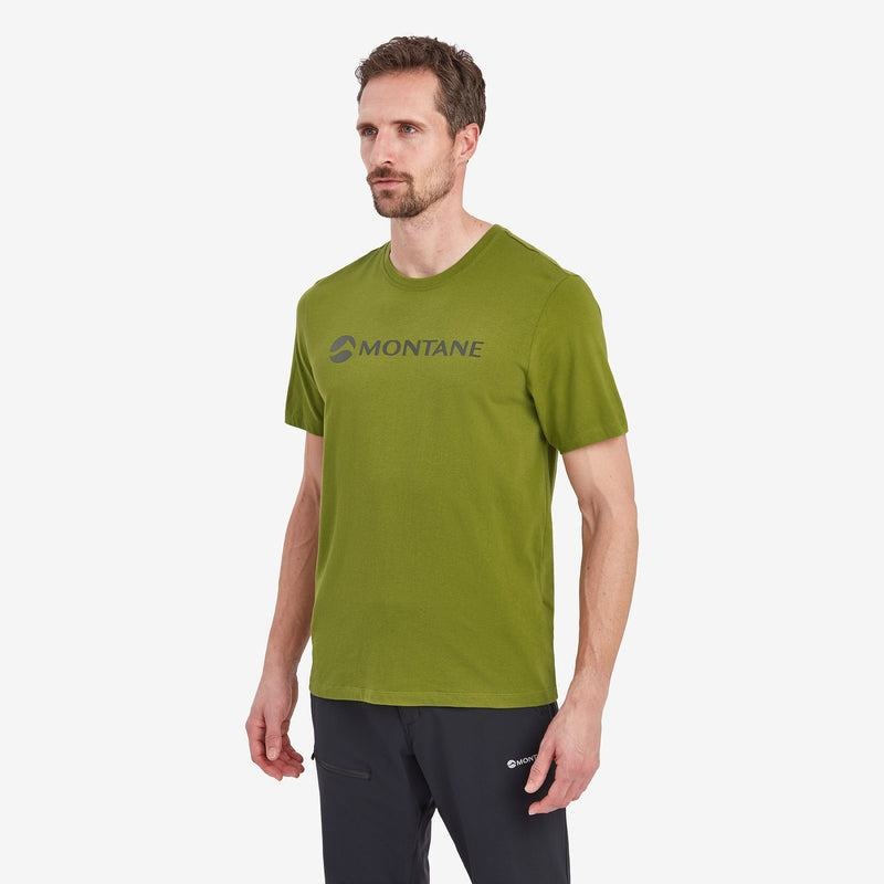 Dark Green Men's Montane Mono Logo T Shirts | JWU6854FI