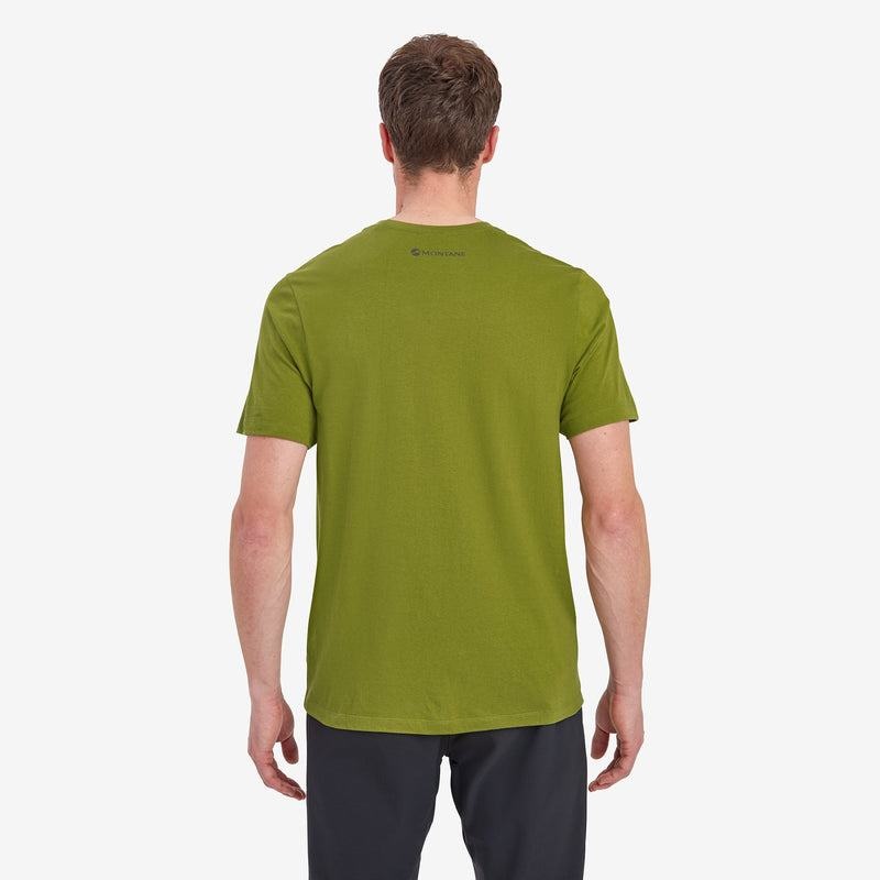 Dark Green Men's Montane Mono Logo T Shirts | JWU6854FI