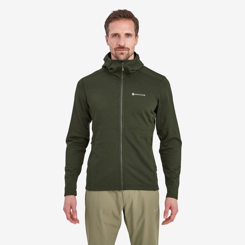 Dark Green Men's Montane Protium Hooded Fleece Jackets | IYX7165QK