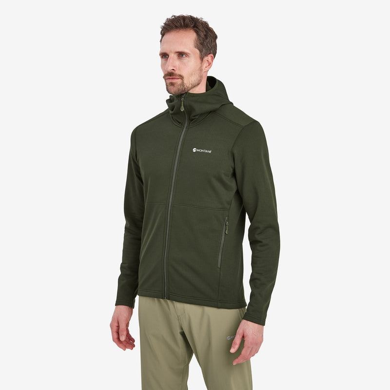 Dark Green Men's Montane Protium Hooded Fleece Jackets | IYX7165QK