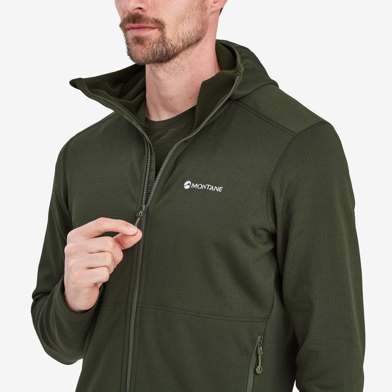 Dark Green Men's Montane Protium Hooded Fleece Jackets | IYX7165QK