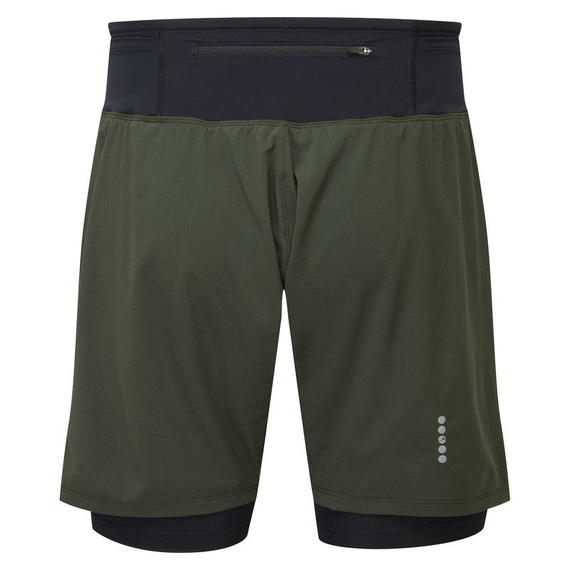 Dark Green Men's Montane Slipstream Twin Skin Running Shorts | ZUR5741QK