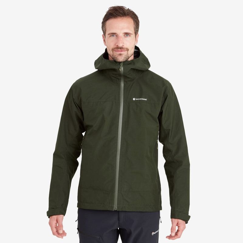 Dark Green Men's Montane Spirit Waterproof Jackets | LGO7162NV