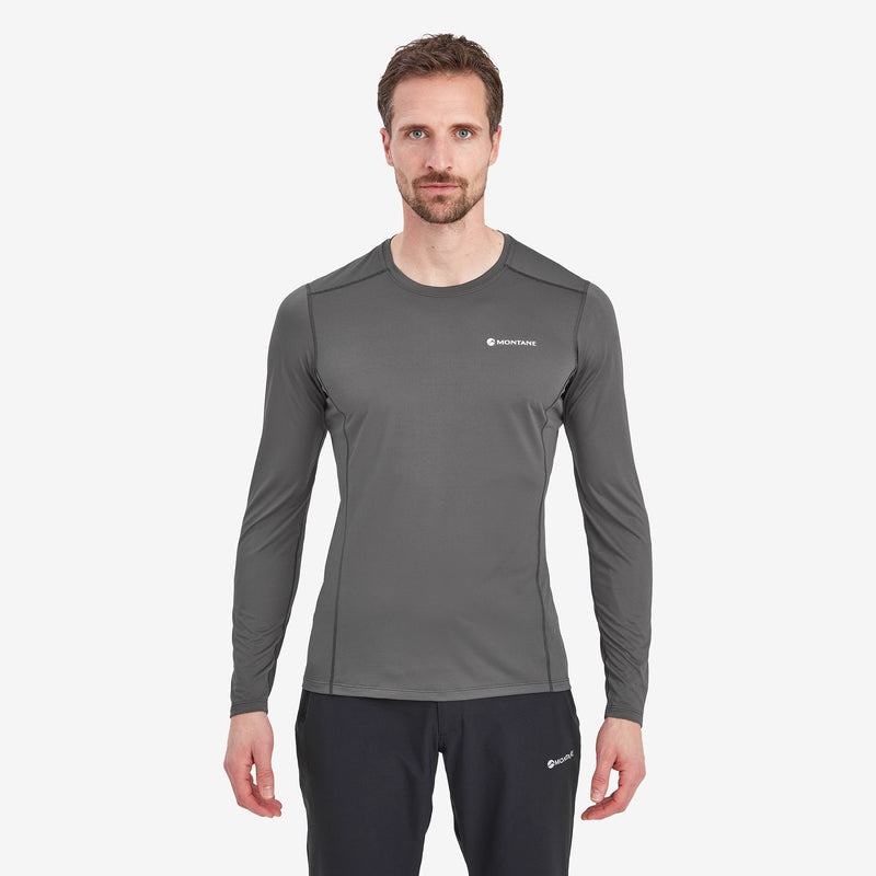 Dark Grey Men's Montane Dart Lite Long Sleeve T Shirts | NLE8213DW