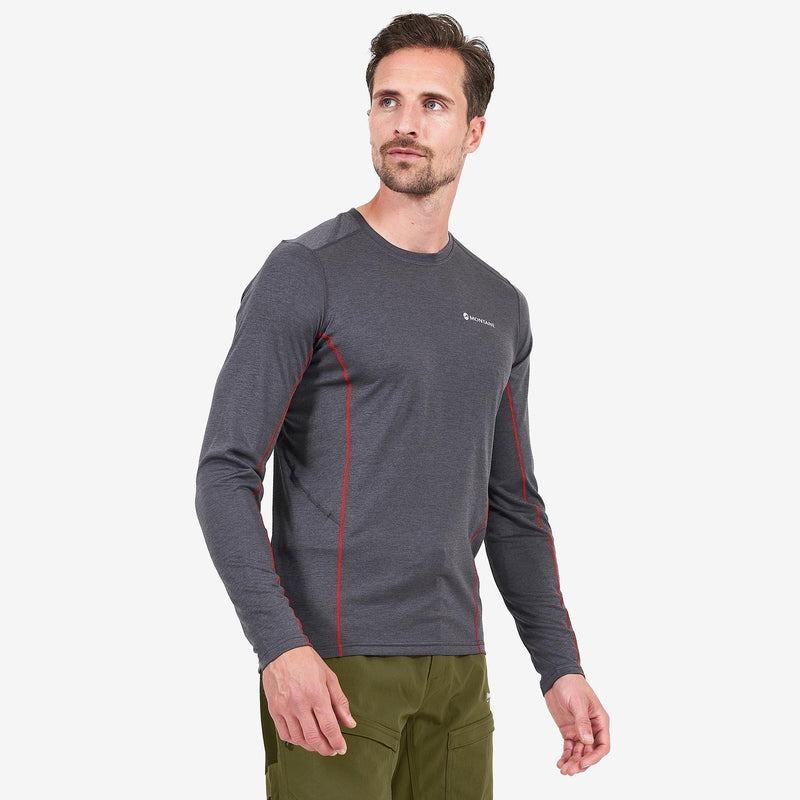 Dark Grey Men's Montane Dart Long Sleeve T Shirts | KVT5161EN