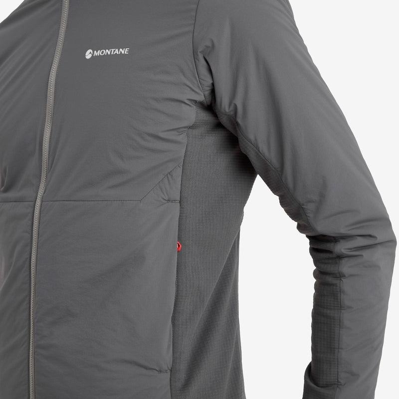 Dark Grey Men's Montane Fireball Lite Hooded Insulated Jackets | HSZ5018UQ