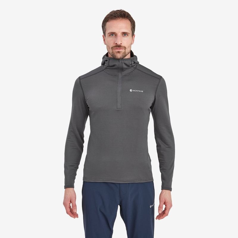 Dark Grey Men's Montane Protium Lite Hooded Pull On Fleece | JBB6187CD