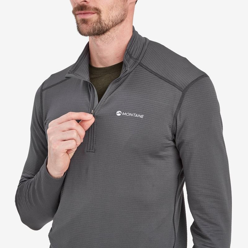 Dark Grey Men's Montane Protium Lite Pull On Fleece | PQF9697AM