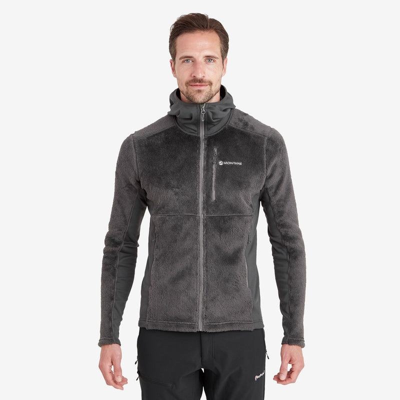 Dark Grey Men's Montane Protium XPD Hooded Fleece Jackets | NYR5143JV