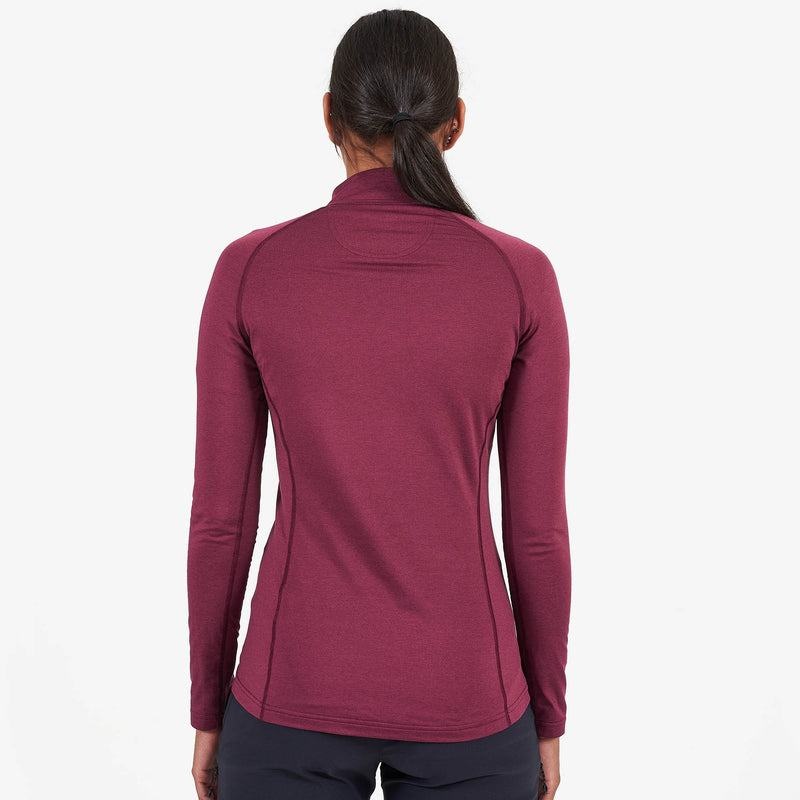 Dark Purple Women's Montane Dart Thermo Zip Neck T Shirts | AYD9275QA