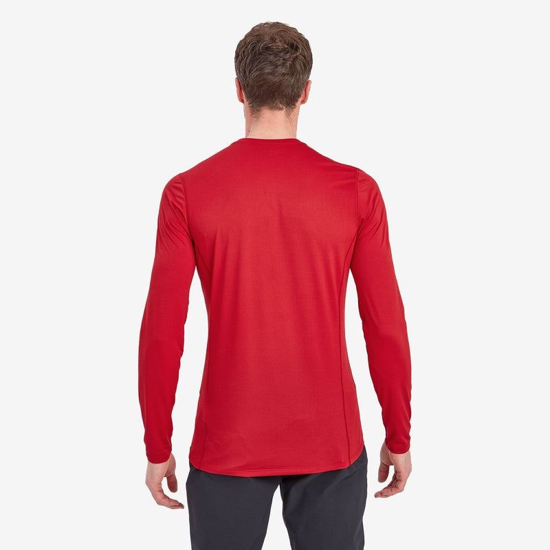 Dark Red Men's Montane Dart Lite Long Sleeve T Shirts | DFS7776JI