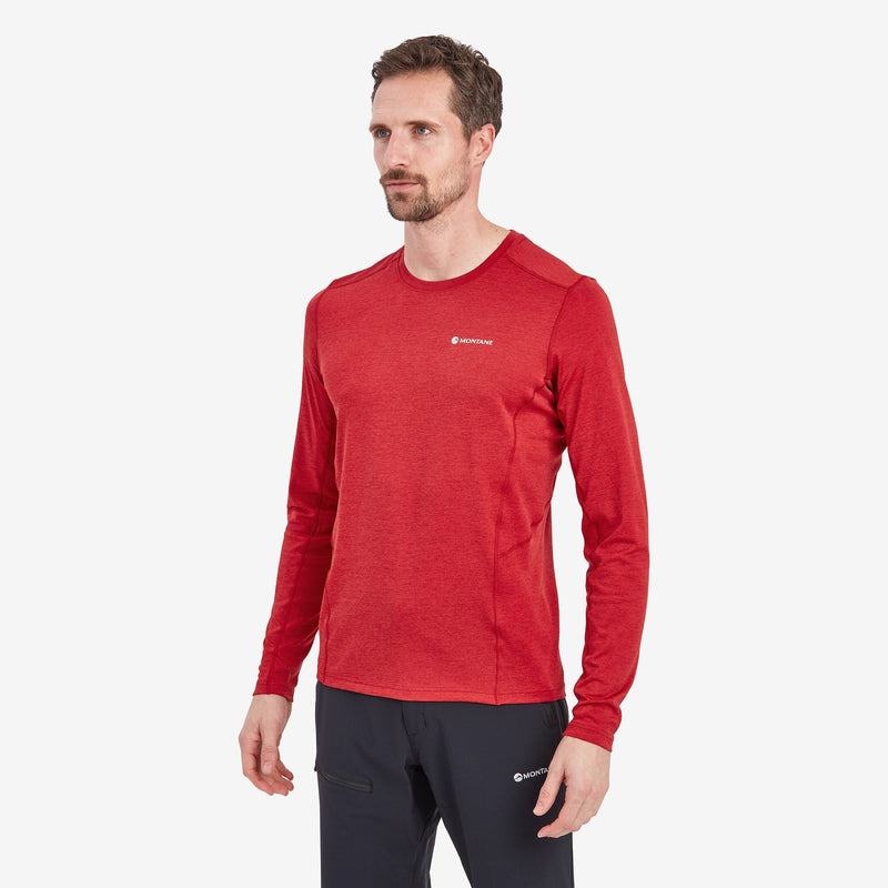 Dark Red Men's Montane Dart Long Sleeve T Shirts | VVG142CY