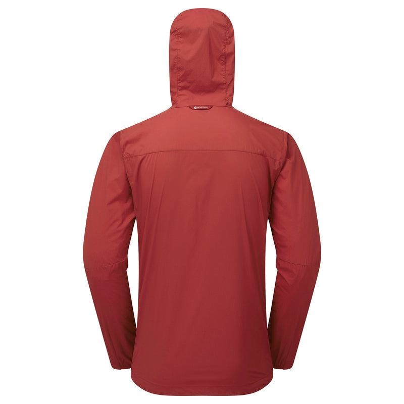 Dark Red Men's Montane Featherlite Hooded Windproof Jackets | EEC367VB