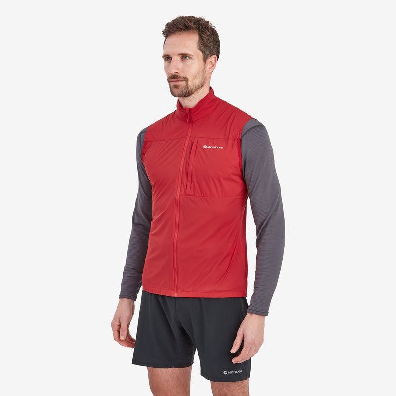 Dark Red Men's Montane Featherlite Windproof Vest | ZPM5284RM