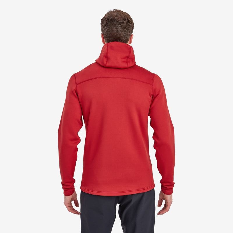 Dark Red Men's Montane Fury Hooded Fleece Jackets | OKP5040LP