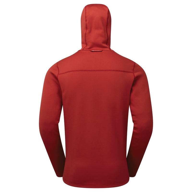 Dark Red Men's Montane Fury Hooded Fleece Jackets | OKP5040LP