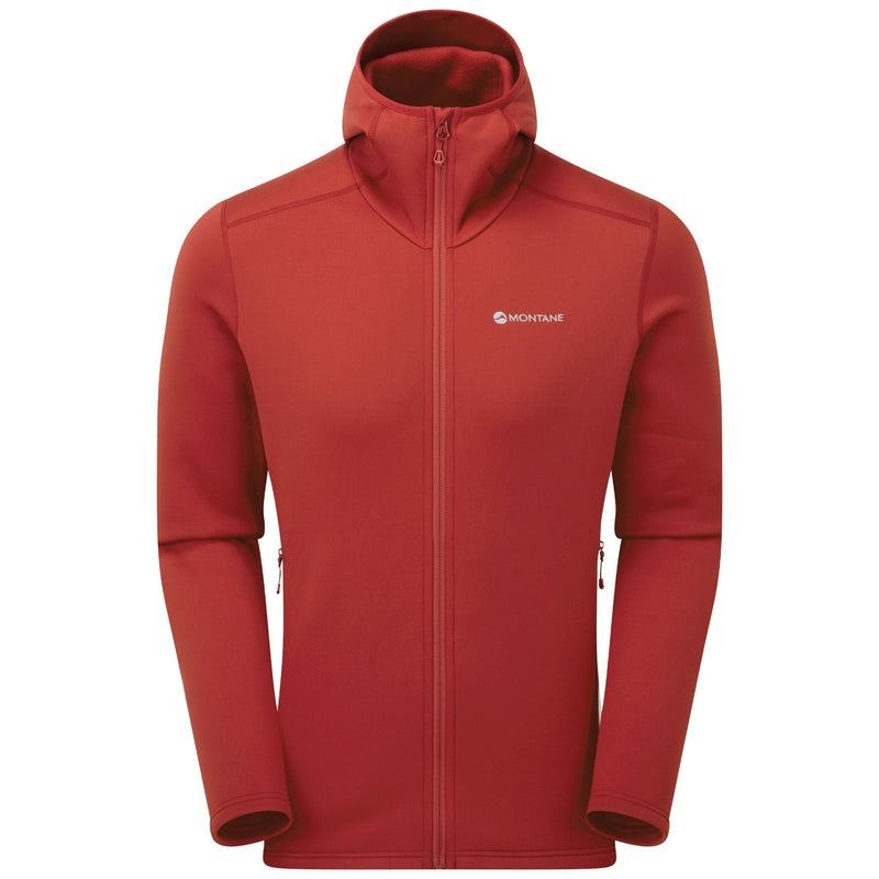 Dark Red Men\'s Montane Fury Hooded Fleece Jackets | OKP5040LP