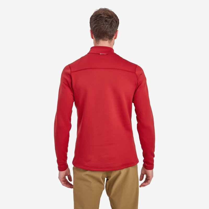 Dark Red Men's Montane Fury Zip Pull-On Fleece | MDS8348PN