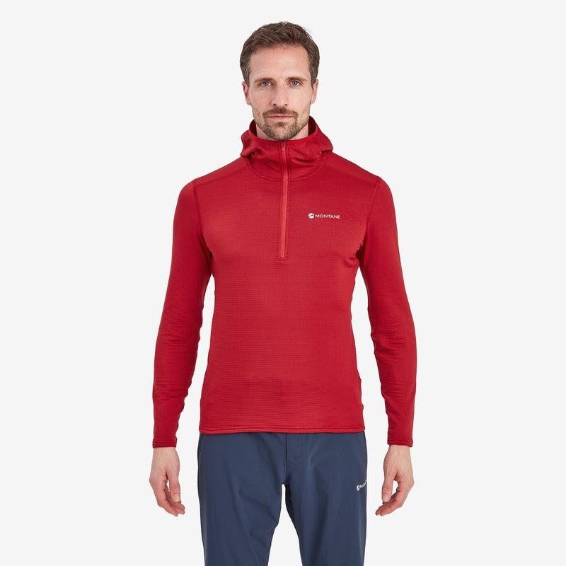 Dark Red Men's Montane Protium Lite Hooded Pull On Fleece | ODQ643WI