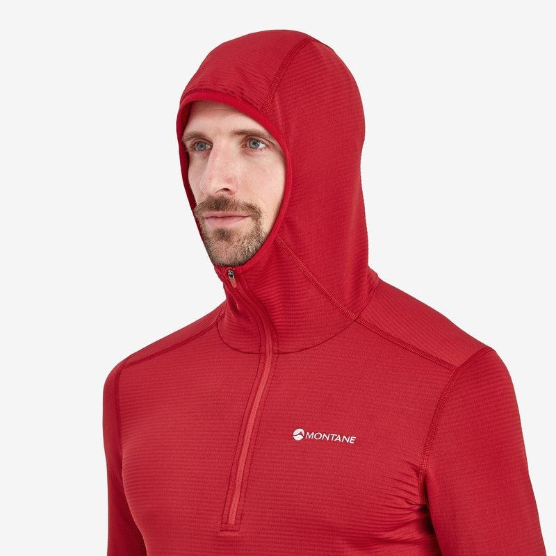 Dark Red Men's Montane Protium Lite Hooded Pull On Fleece | ODQ643WI