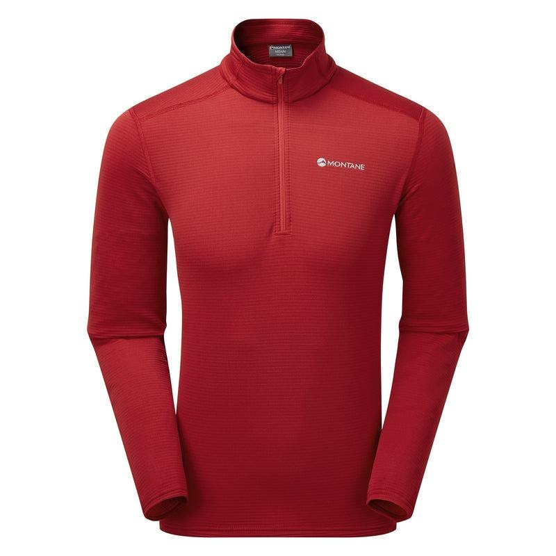 Dark Red Men\'s Montane Protium Lite Pull On Fleece | GJS2534UO