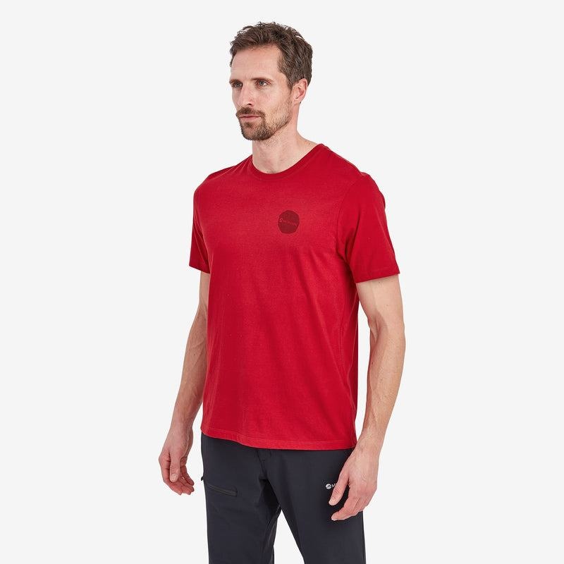 Dark Red Men's Montane Transpose T Shirts | OHG7473YM