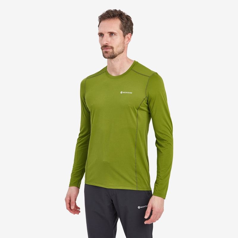 Green Men's Montane Dart Lite Long Sleeve T Shirts | DVY3473KQ