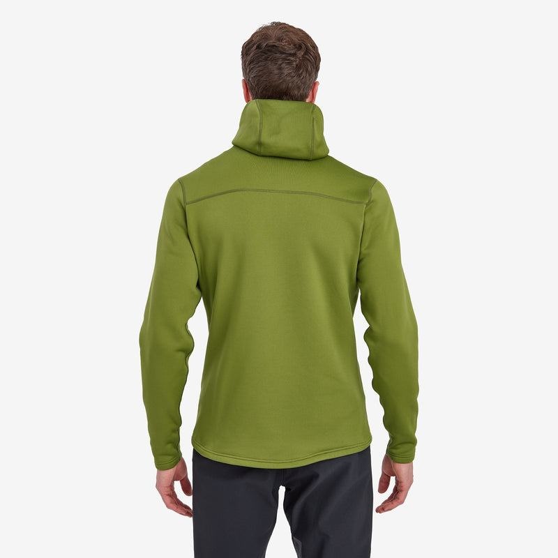 Green Men's Montane Fury Hooded Fleece Jackets | PFX2613WX