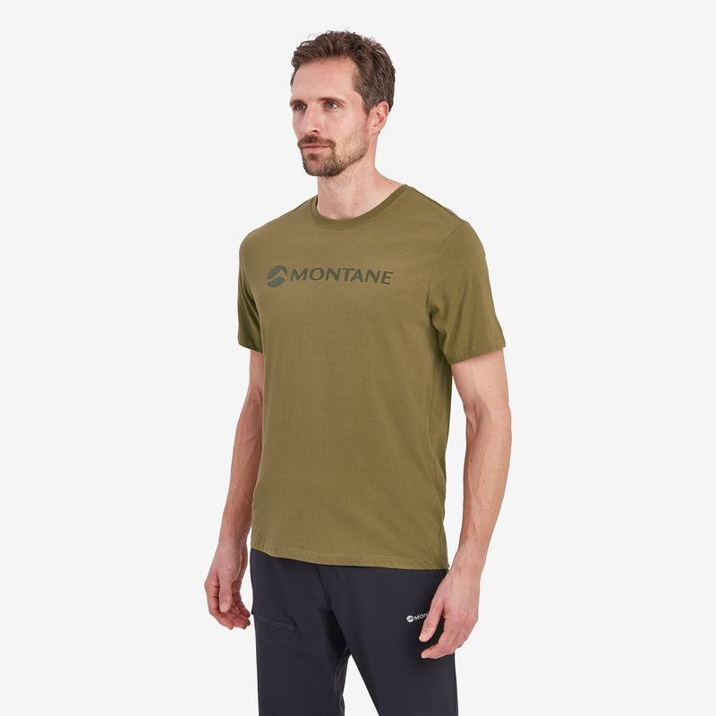 Green Men's Montane Mono Logo T Shirts | VBU3595KJ