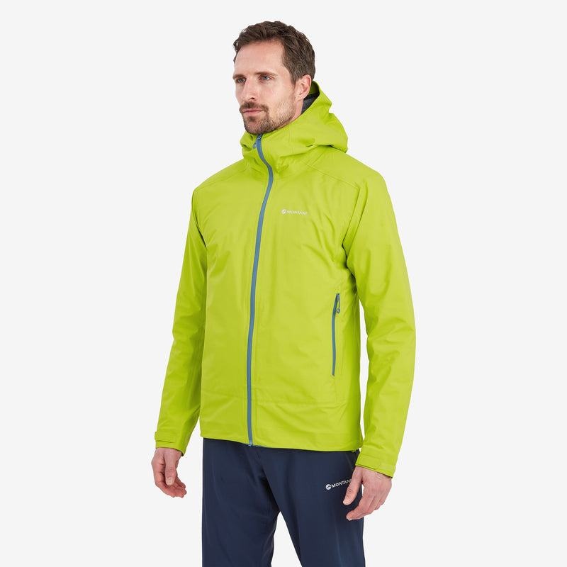 Green Men's Montane Phase Lite Waterproof Jackets | YHN2799WS