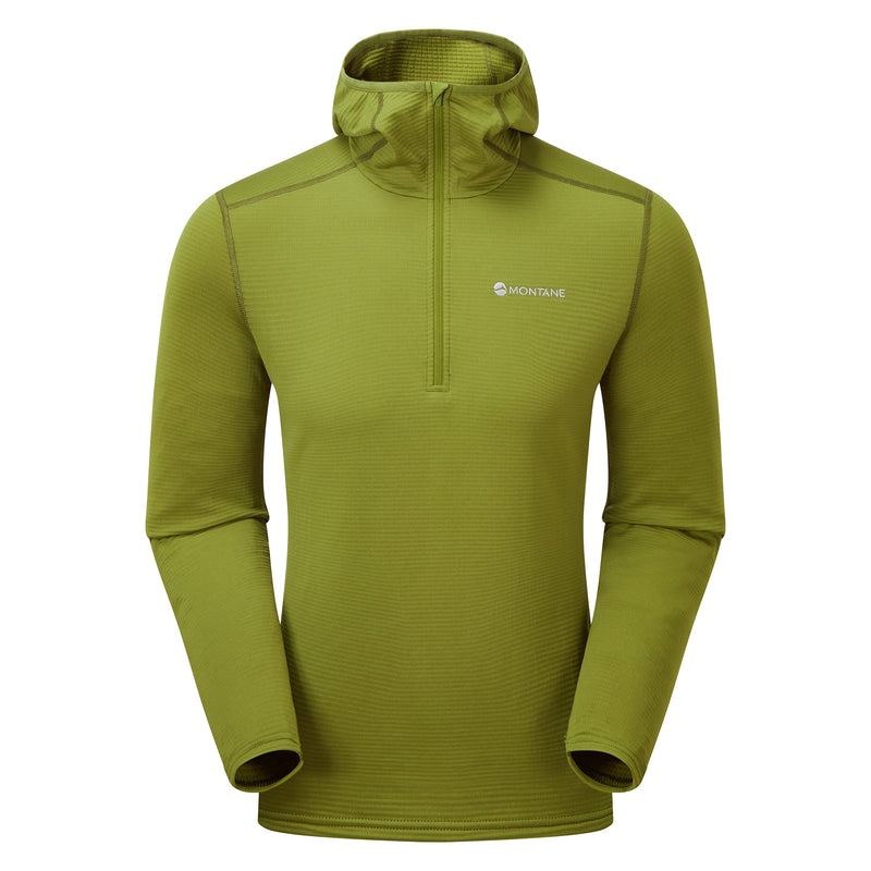 Green Men\'s Montane Protium Lite Hooded Pull On Fleece | WSJ975HM