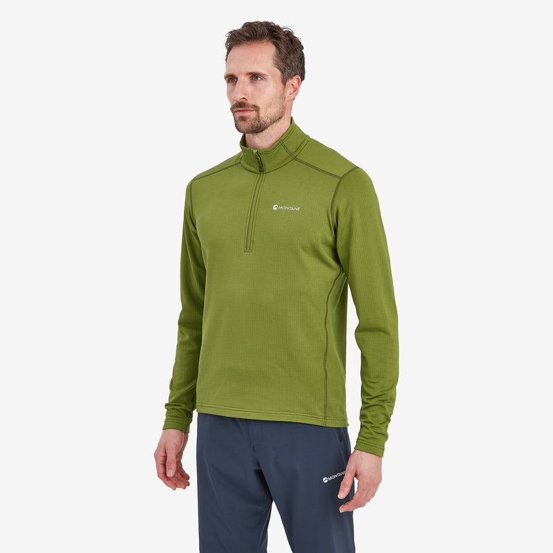 Green Men's Montane Protium Pull On Fleece | OAF2562LK