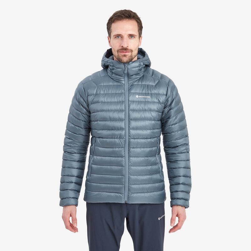 Grey Blue Men's Montane Anti-Freeze Hooded Down Jackets | TGR6334LV