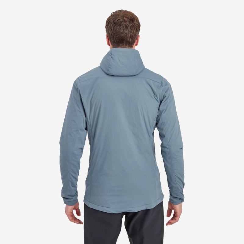 Grey Blue Men's Montane Fireball Lite Hooded Insulated Jackets | IYZ4999UA