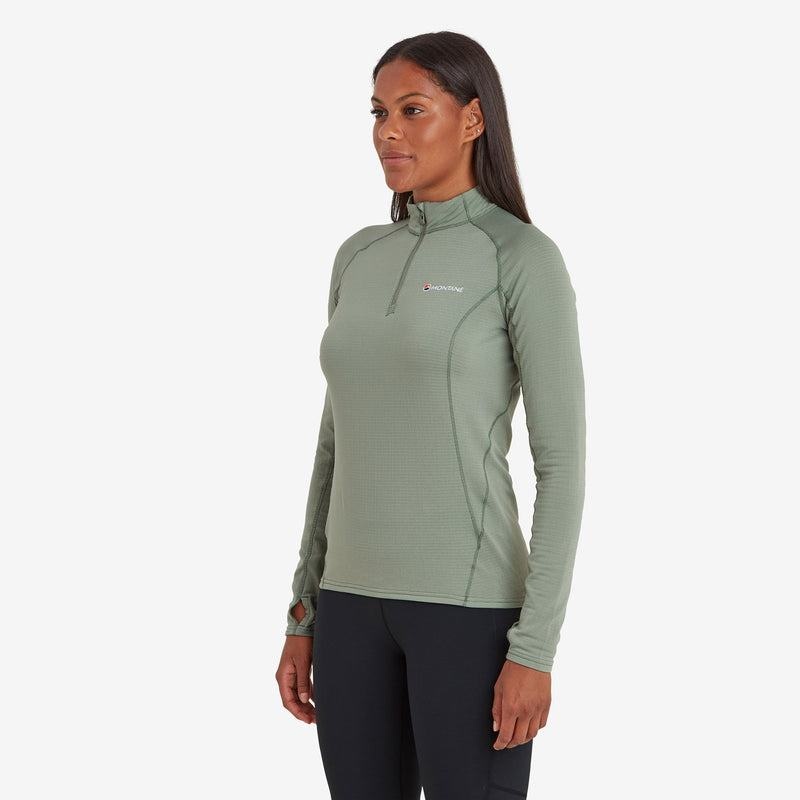 Grey Green Women's Montane Allez Micro Pull-On Fleece Jackets | UJP6253EO