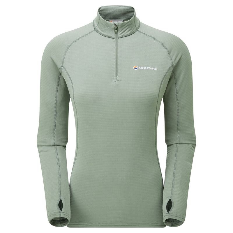 Grey Green Women\'s Montane Allez Micro Pull-On Fleece Jackets | UJP6253EO