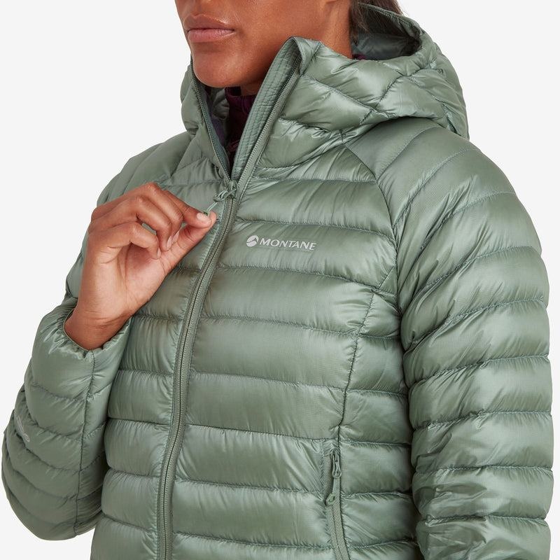 Grey Green Women's Montane Anti-Freeze Hooded Down Jackets | UAA2591YS