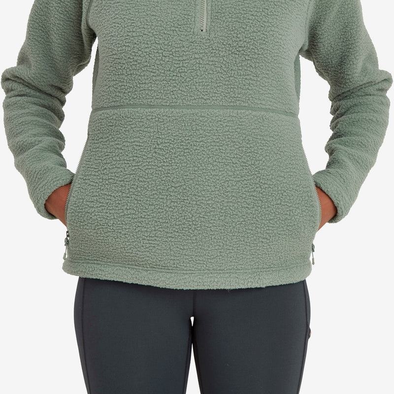 Grey Green Women's Montane Chonos Smock Pull On Fleece | XTP6829XS