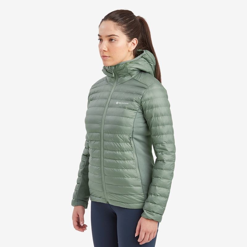 Grey Green Women's Montane Icarus Lite Hooded Jackets | NCL9377MB