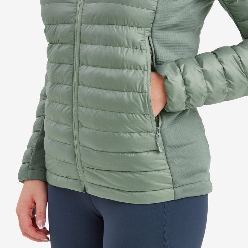 Grey Green Women's Montane Icarus Lite Hooded Jackets | NCL9377MB